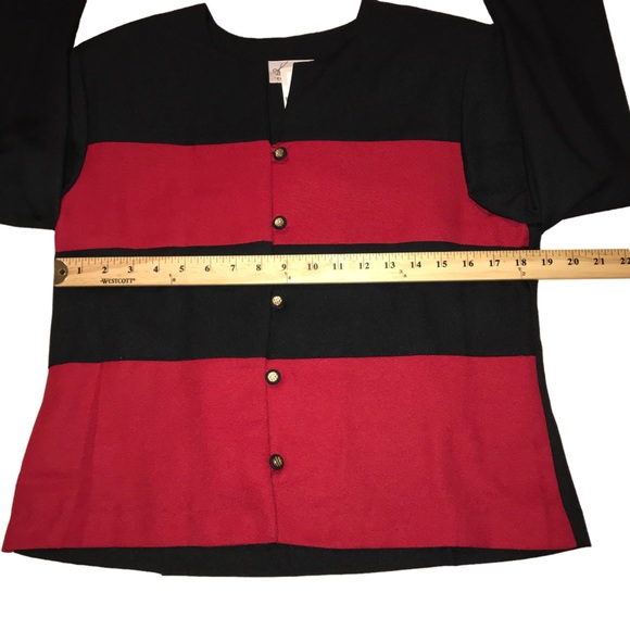 Kathie Lee Red Black Lightweight Pantsuit - Women’s Size 12 - NEW - Picture 2 of 14